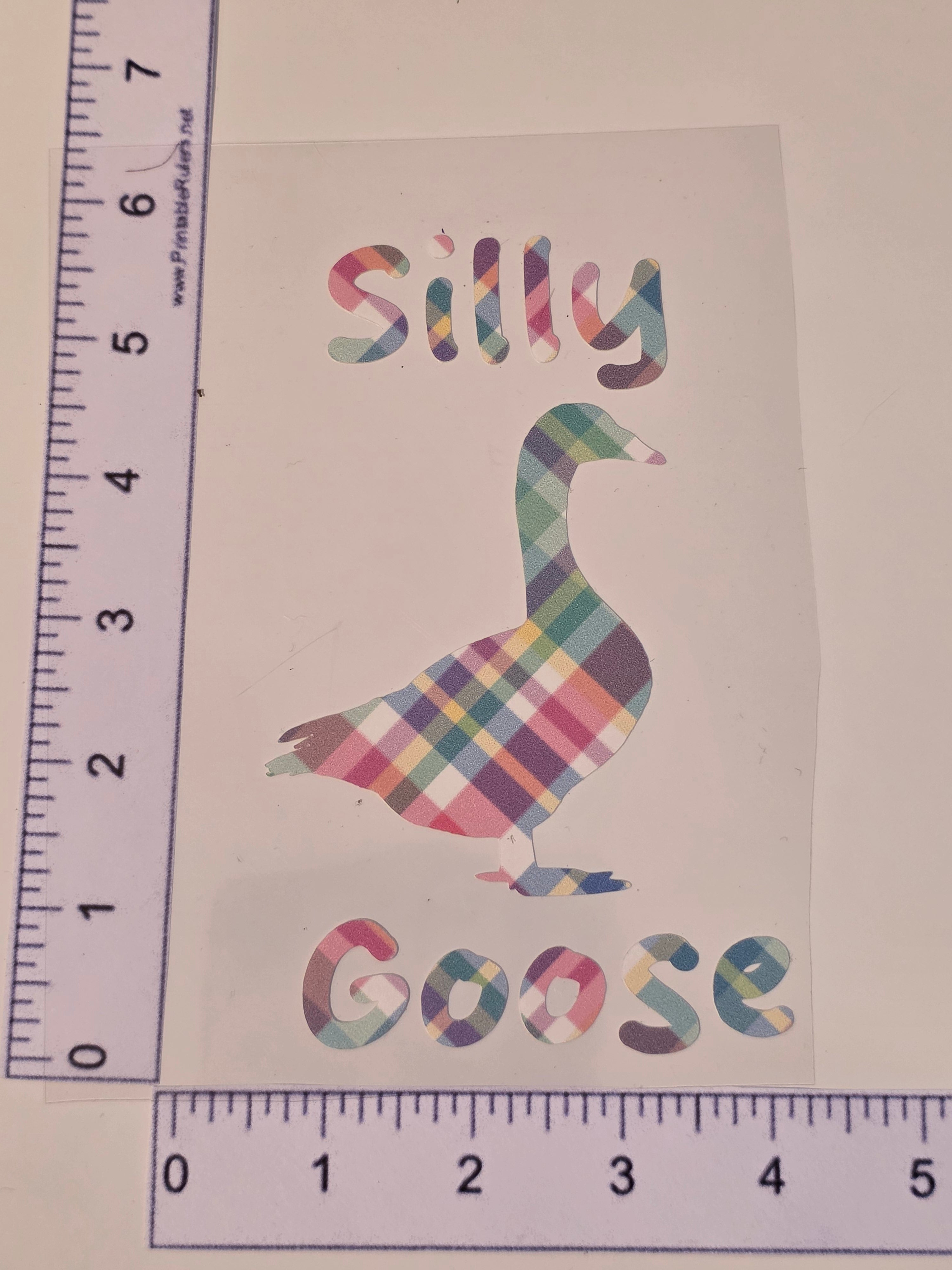 Pastel Plaid Silly Goose