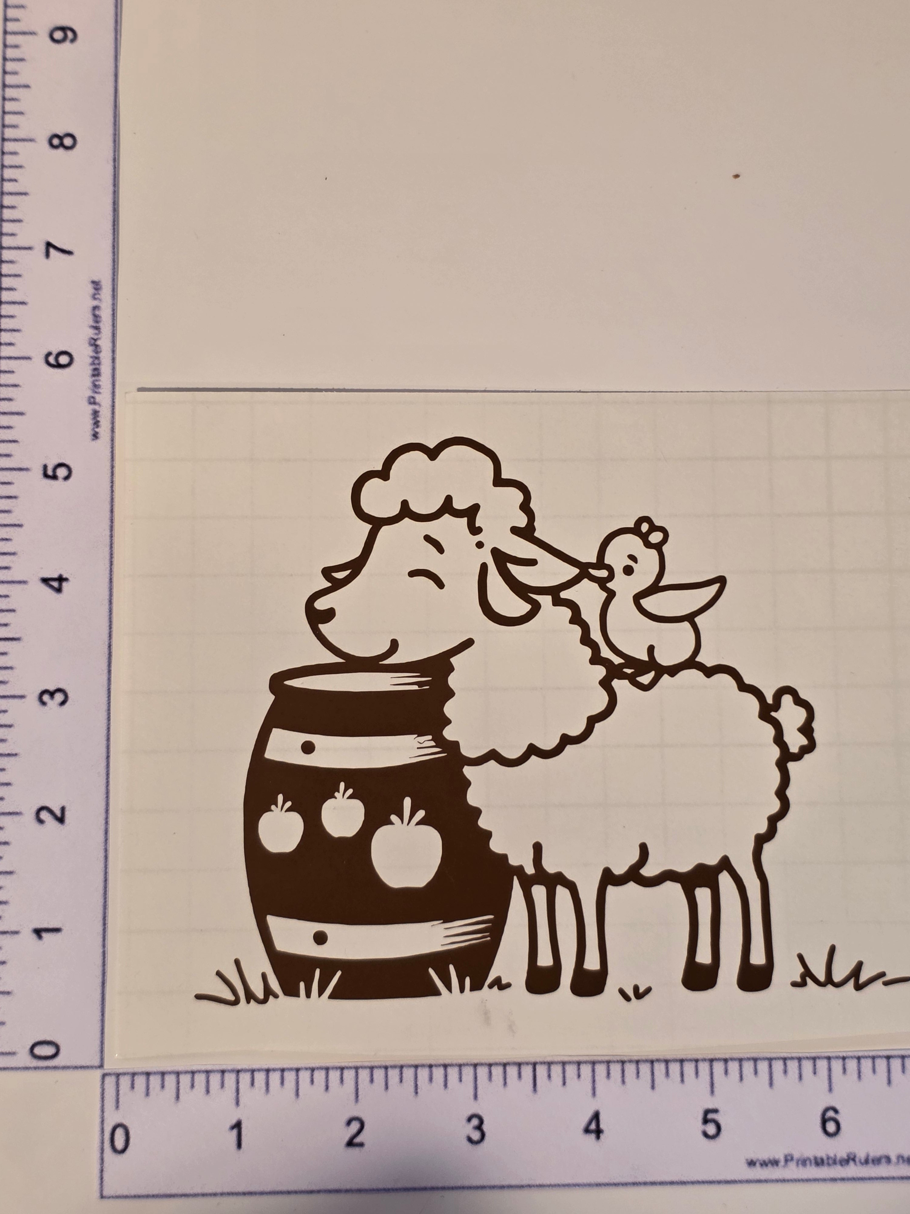 Cute Sheep Decal