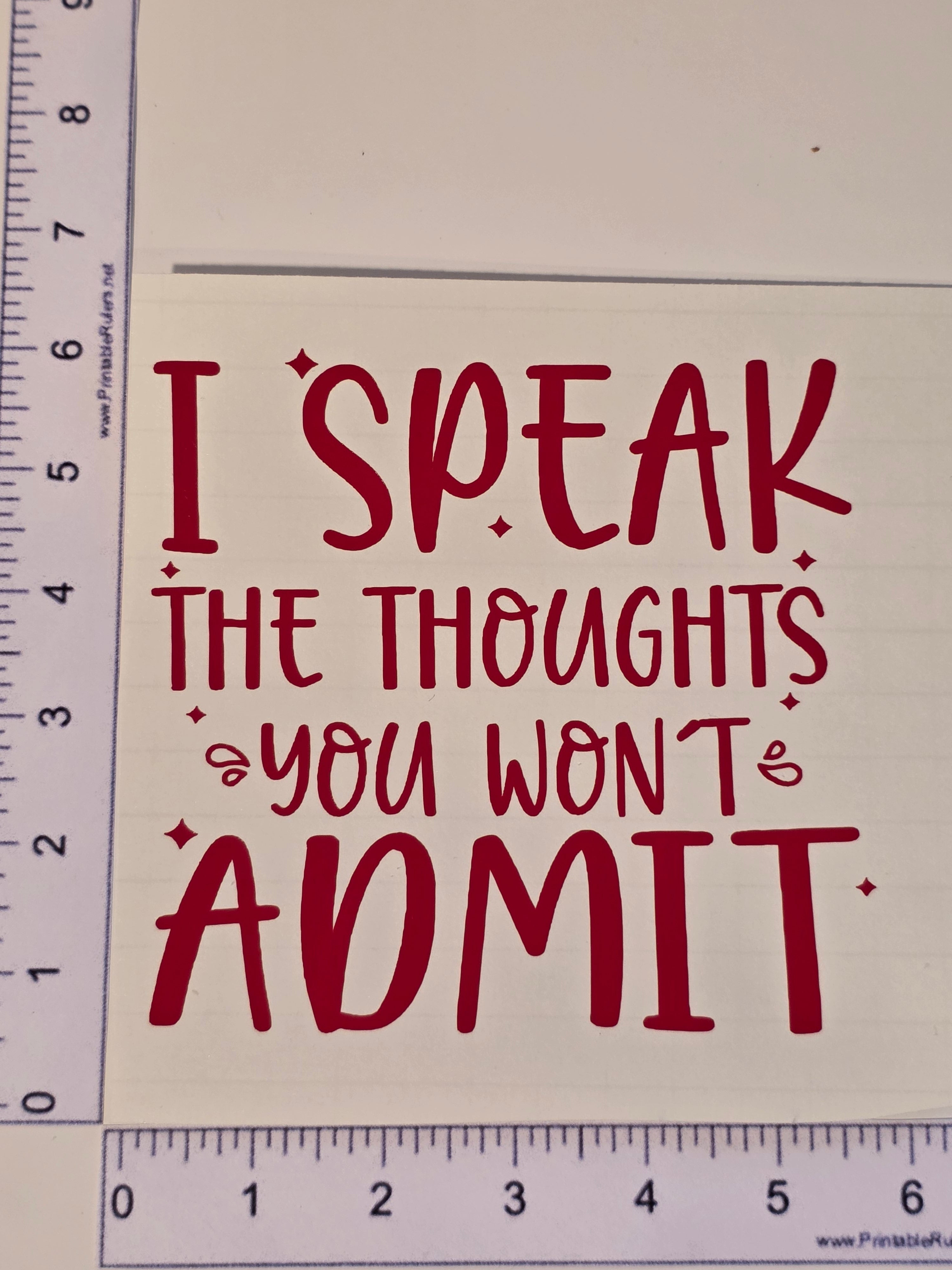 I Speak The Thoughts You Won't Admit