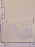 White Decal with Eagle and Flag