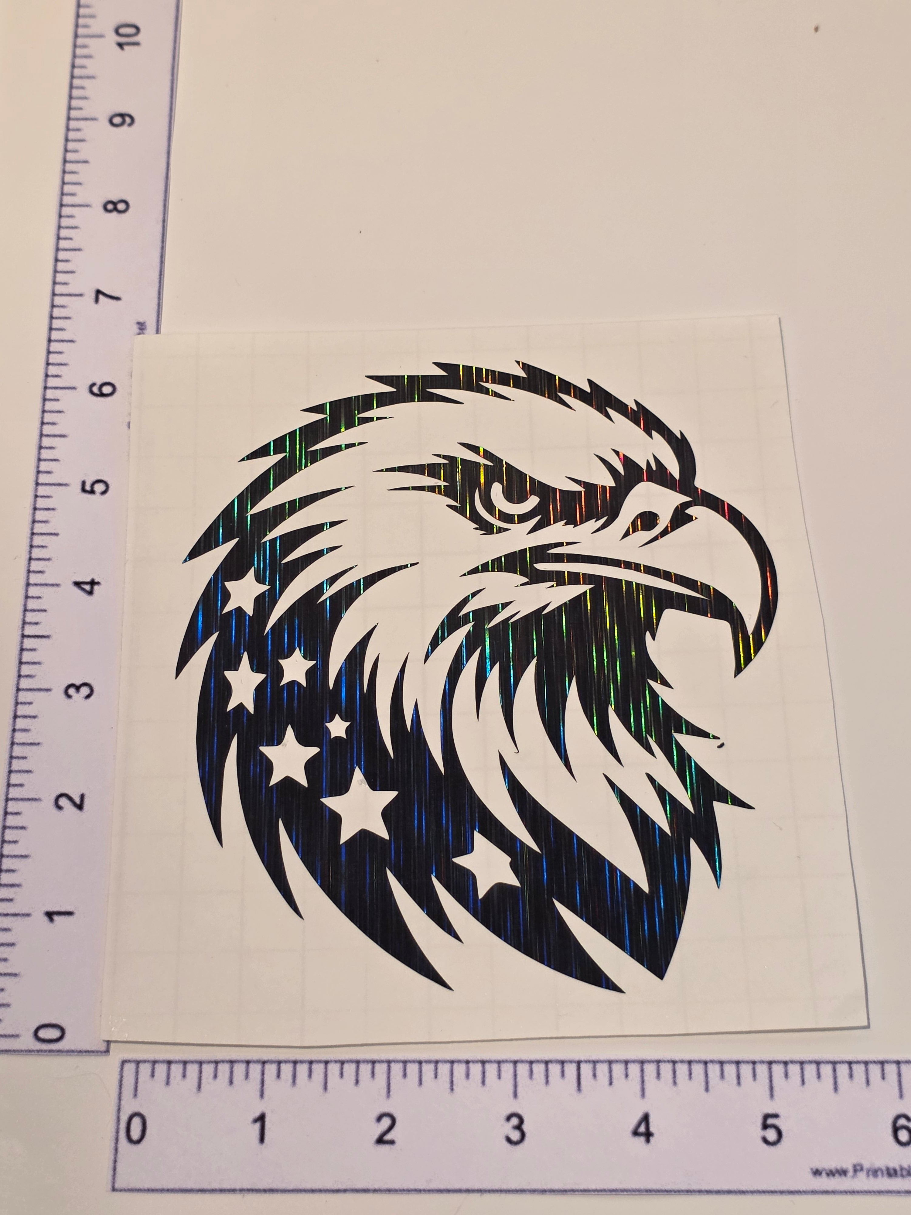 Navy Blue reflective Eagle decal