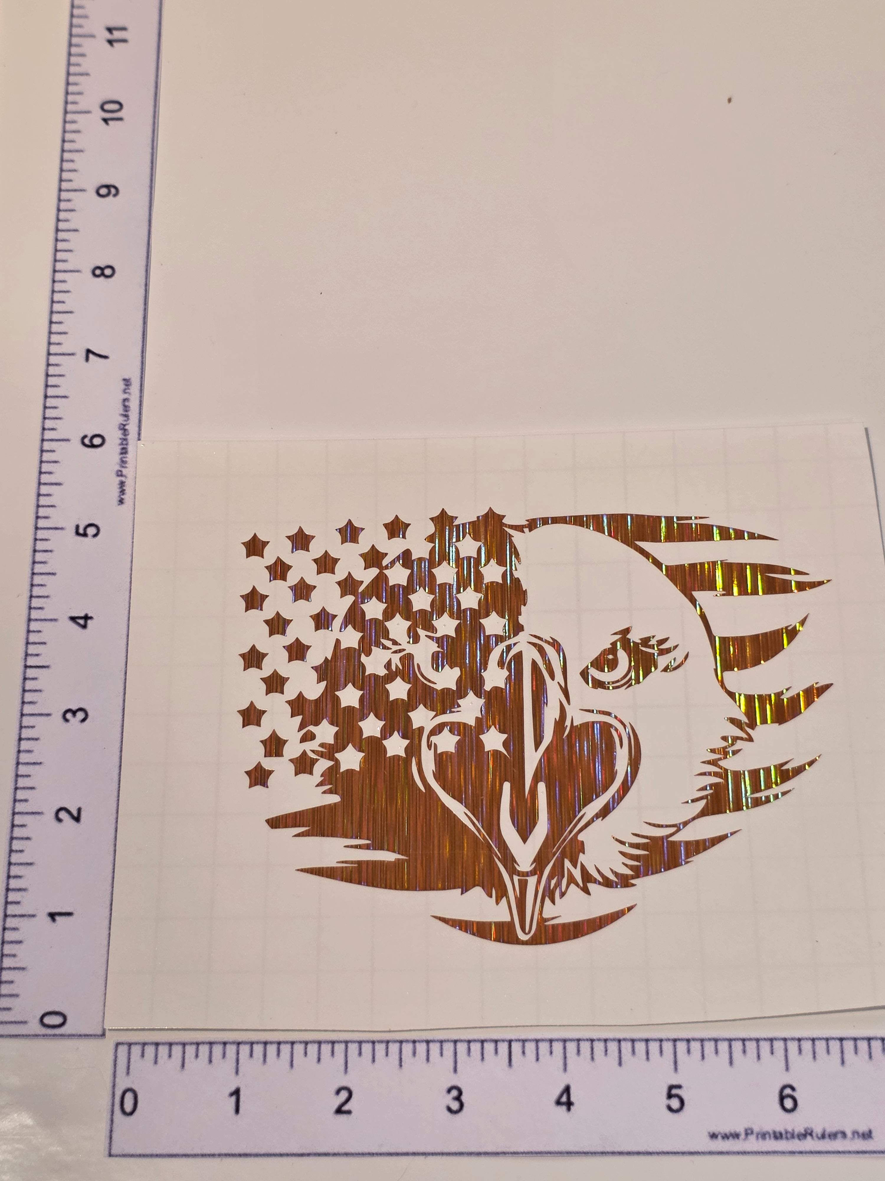 Reflective Gold Eagle Decal