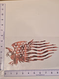 Wood Look decal with an Eagle with the Flag flying behind
