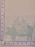 Mint Green Floral Pig