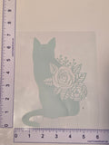 Mint Green Floral Cat