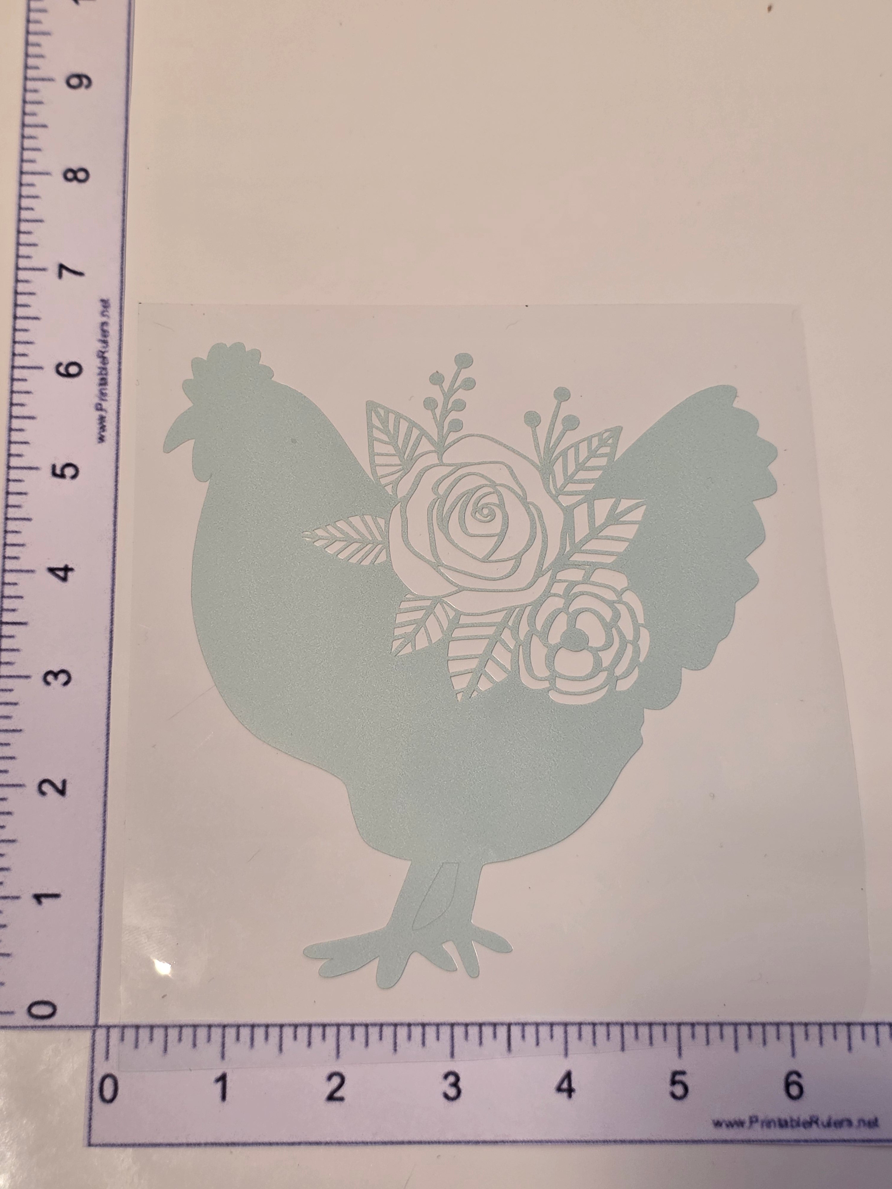 Mint Green Floral Chicken
