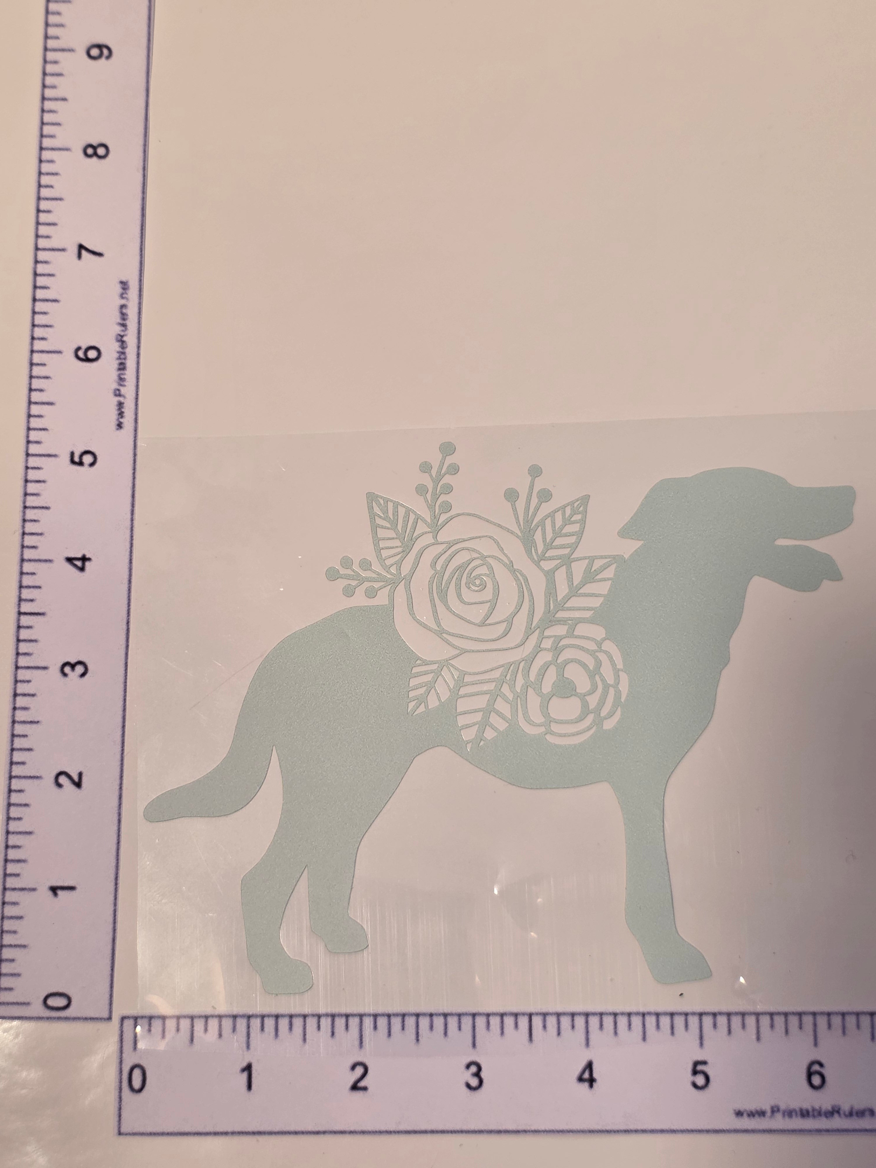 Mint Green Floral Dog