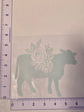 Mint Green Floral Cow