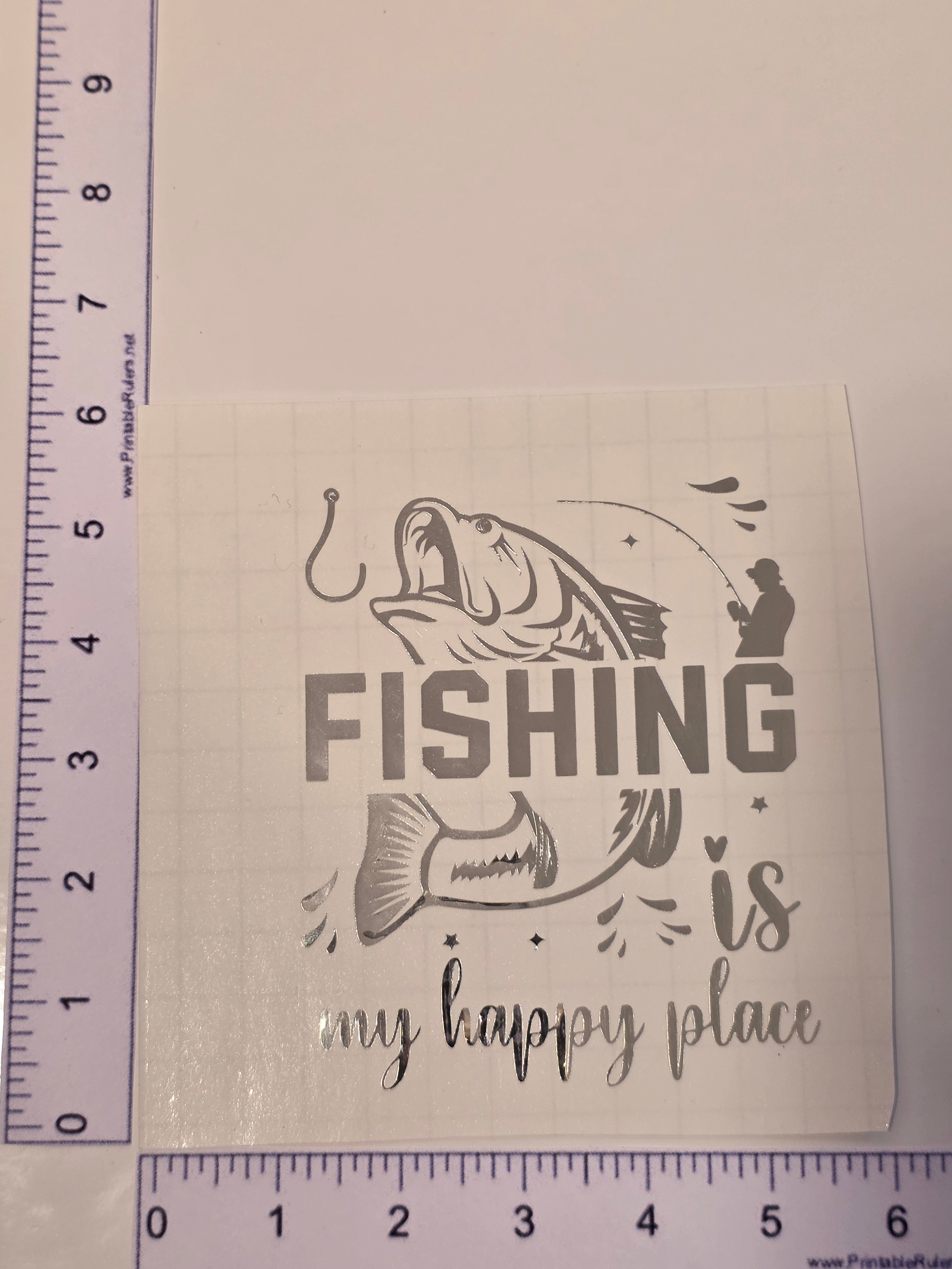 Chrome Silver Fishing Is My Happiness