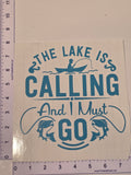 Blue The Lake Is Calling And I Must Go Decal