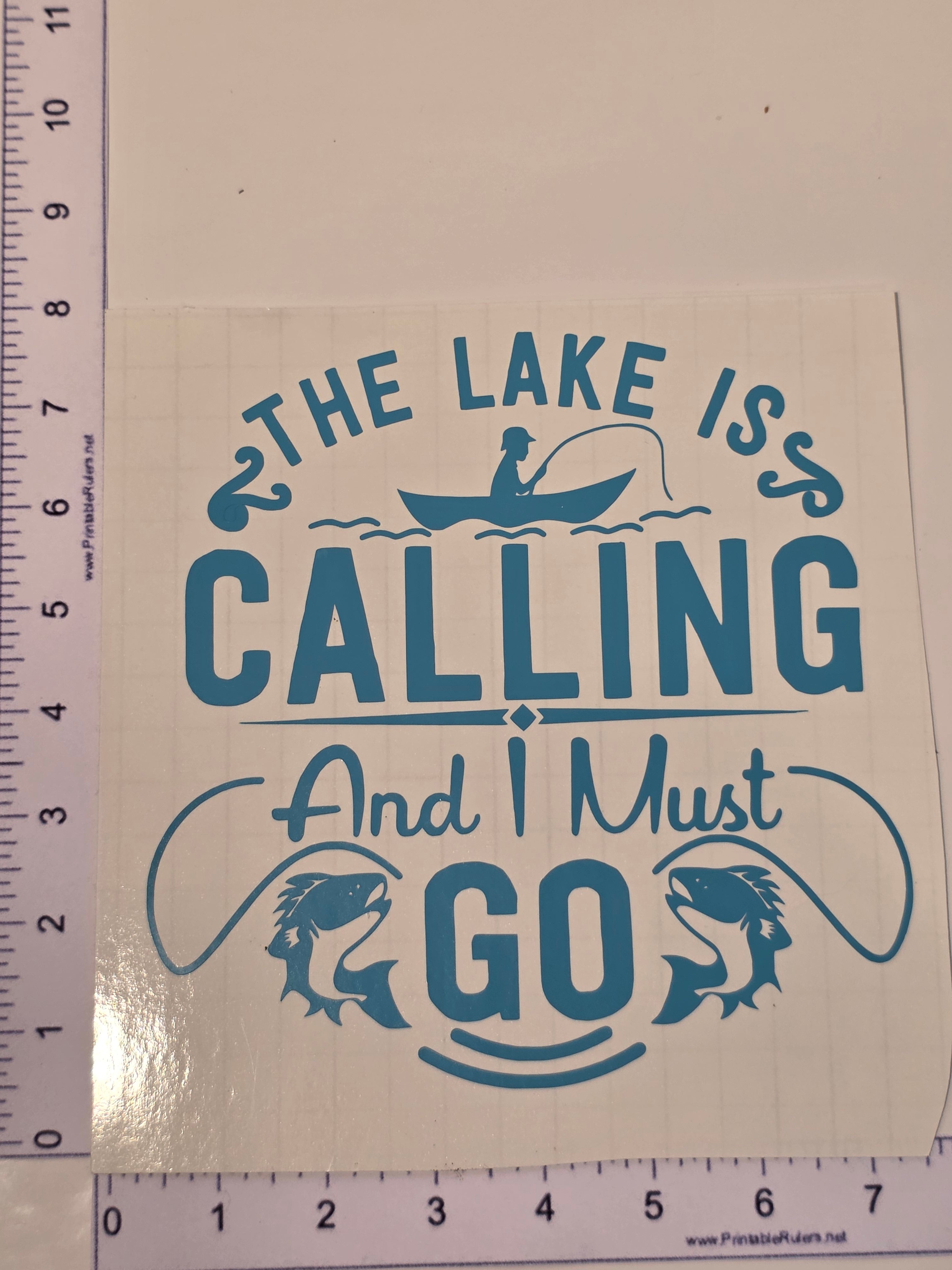 Blue The Lake Is Calling And I Must Go Decal