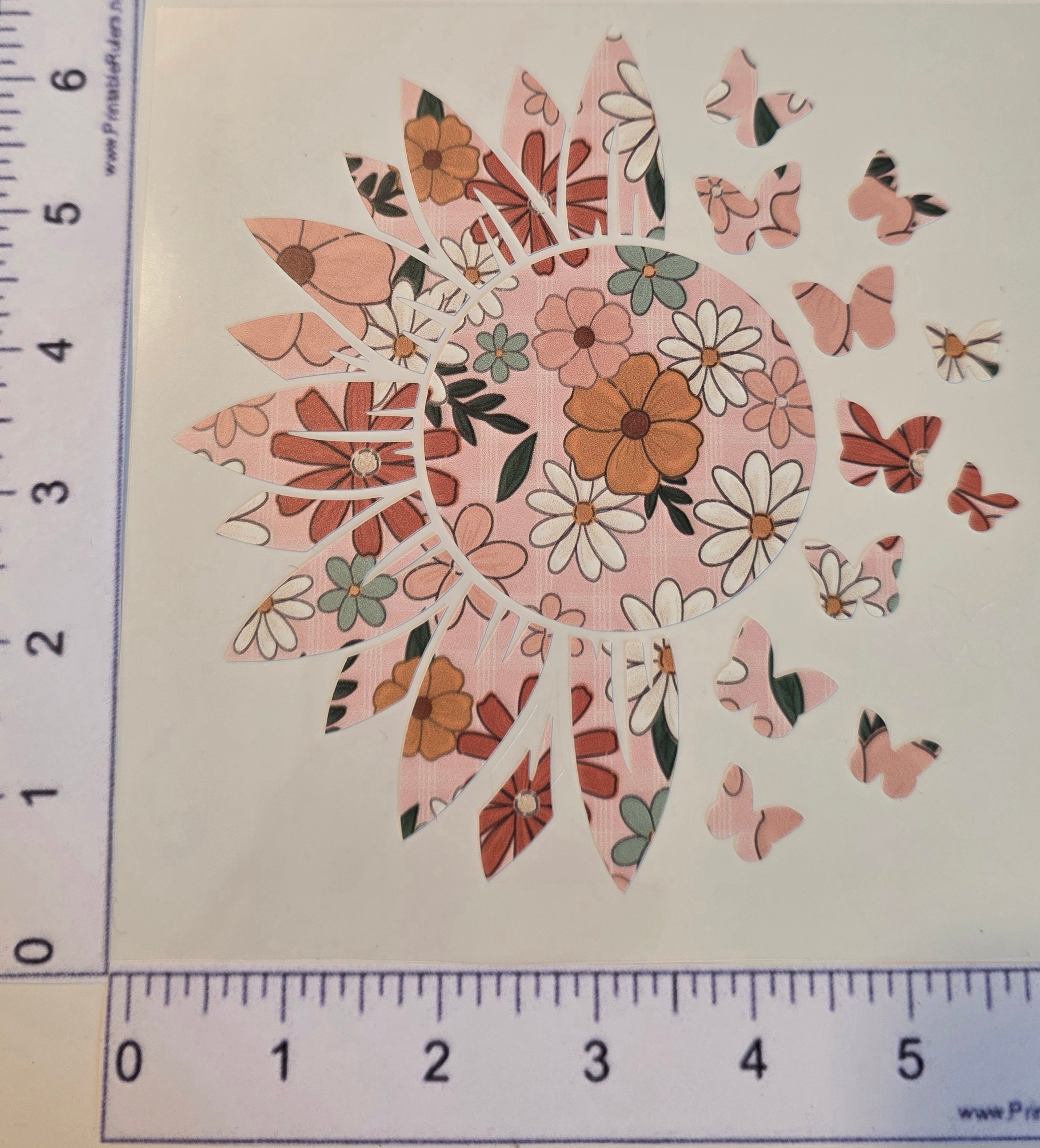 Sunflower with Butterflies