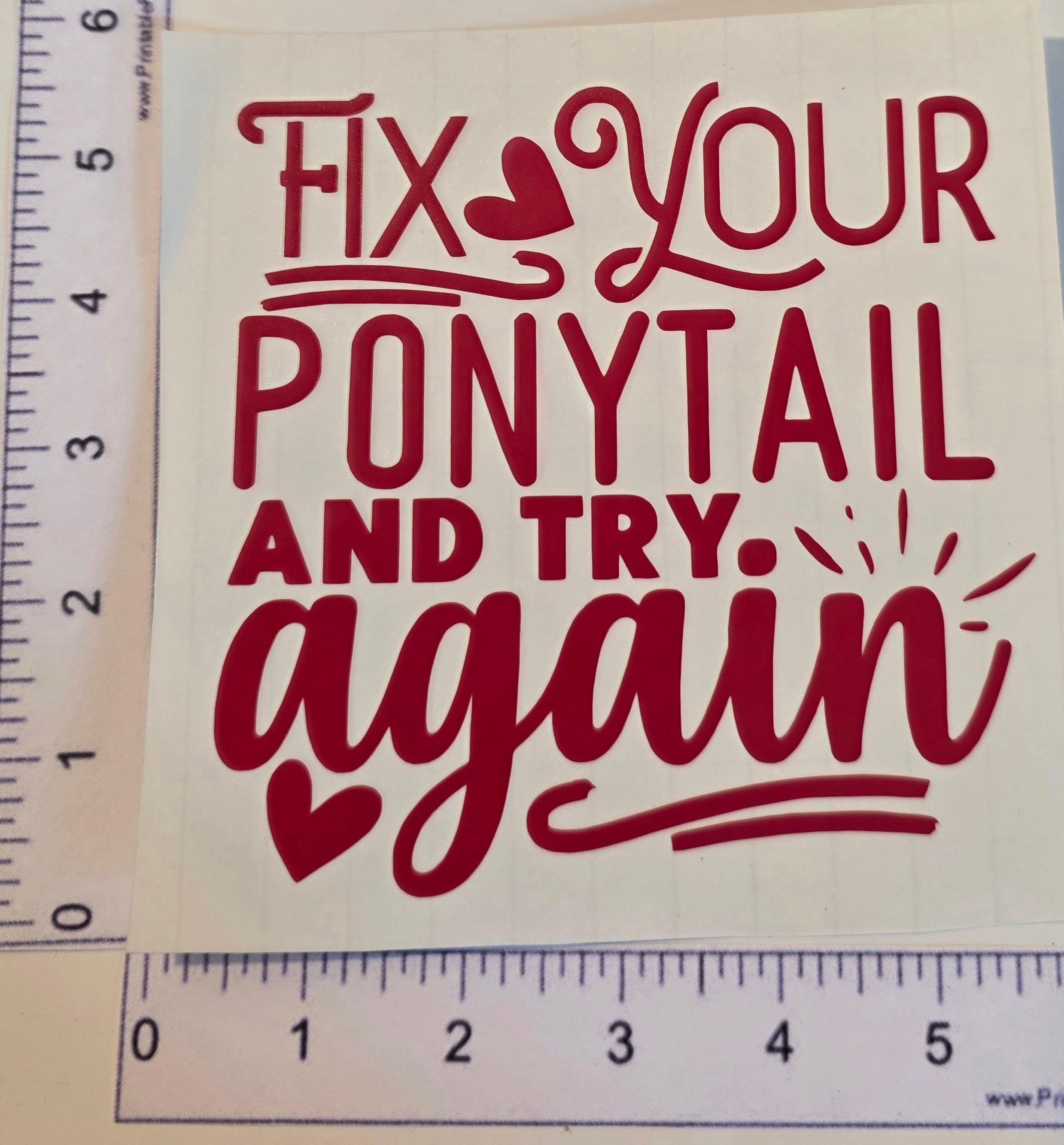 Fix Your Ponytail and Try Again
