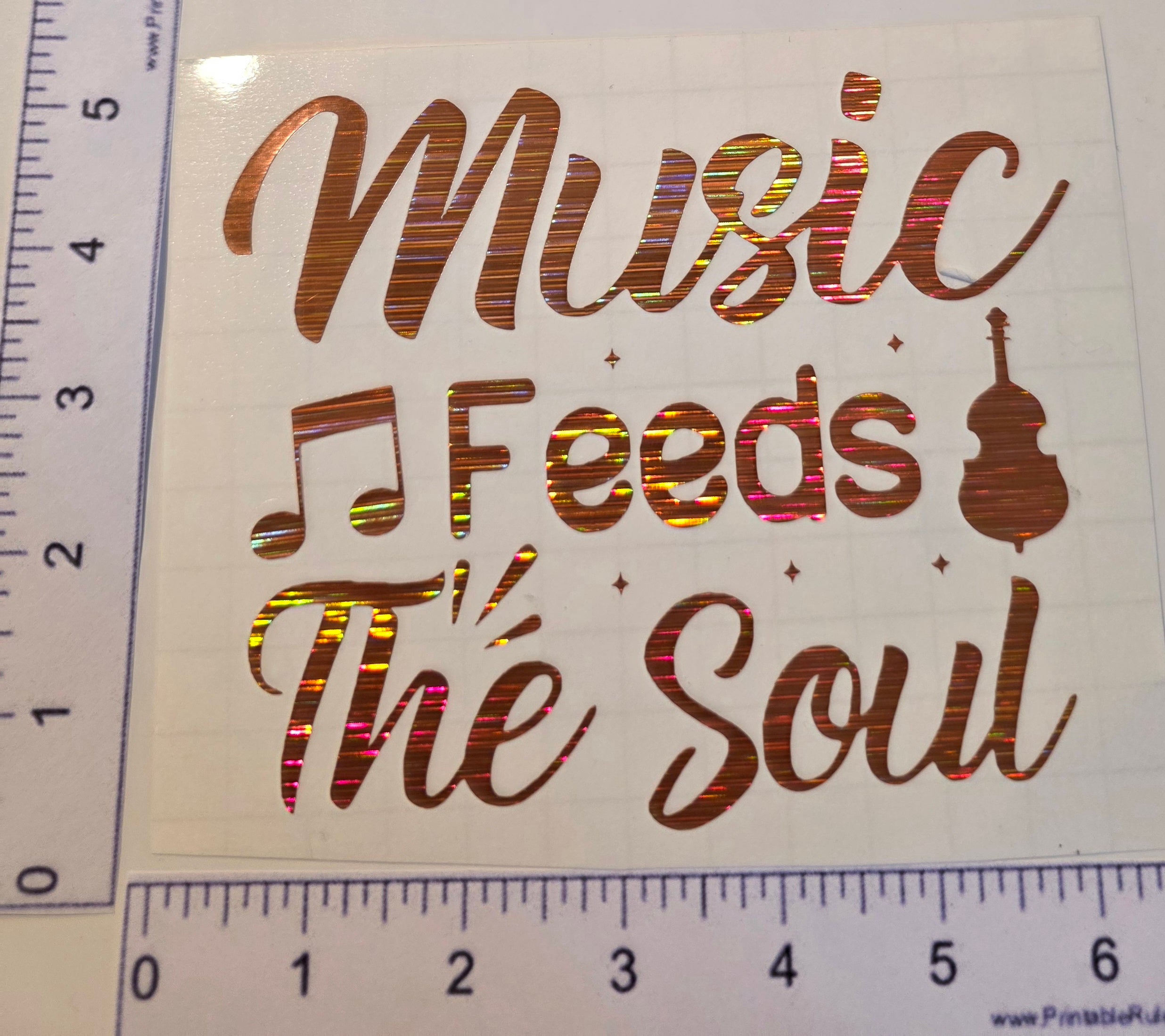 Music Feeds The Soul Decal