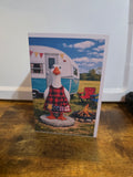 Camping Porch Goose Greeting Card
