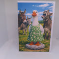 Porch Goose with Funny Donkeys greeting card
