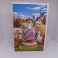 Porch Goose with Farm Animals Greeting Card