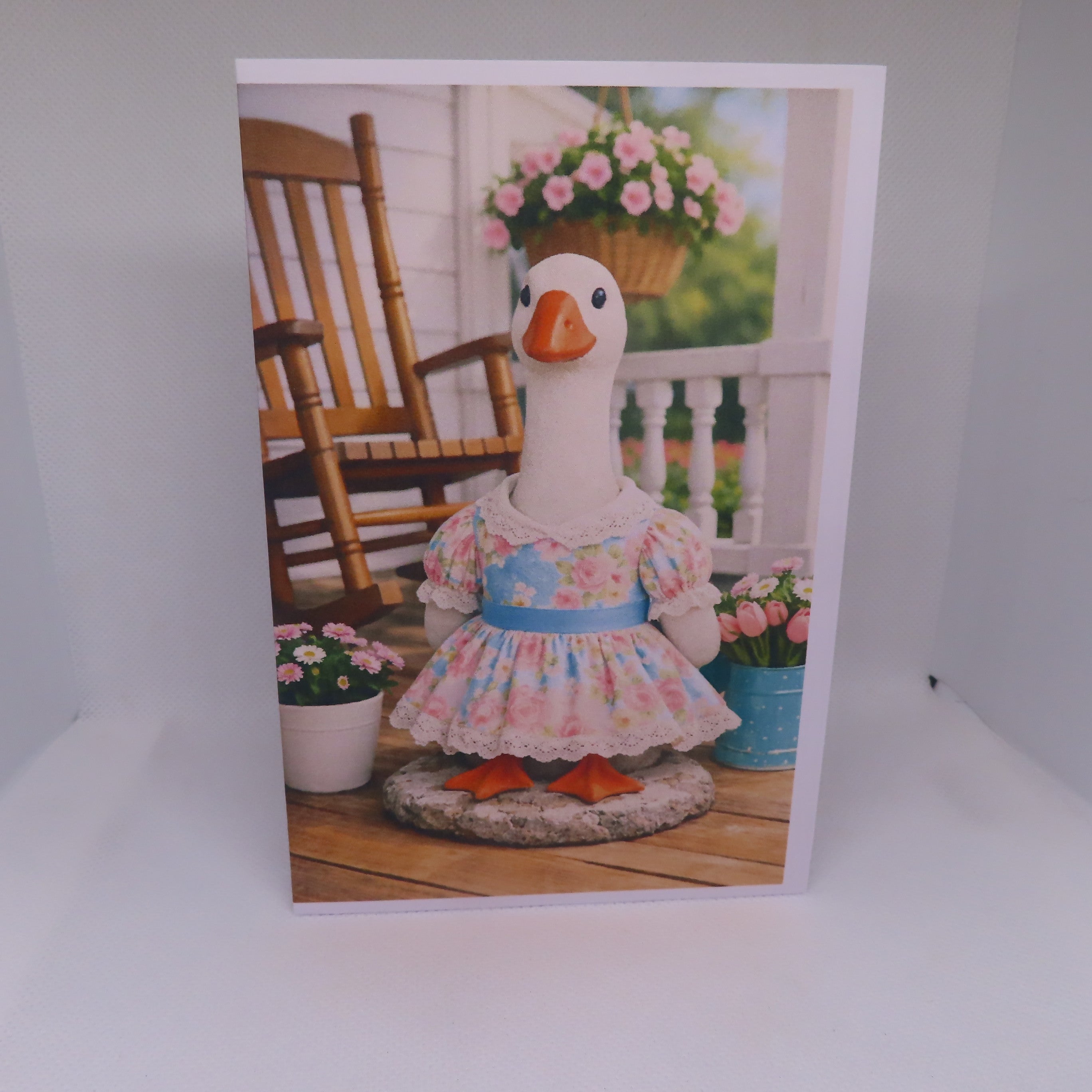 Adorable Porch Goose Greeting Card