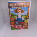 Vegetable Stand Porch Goose Greeting Card