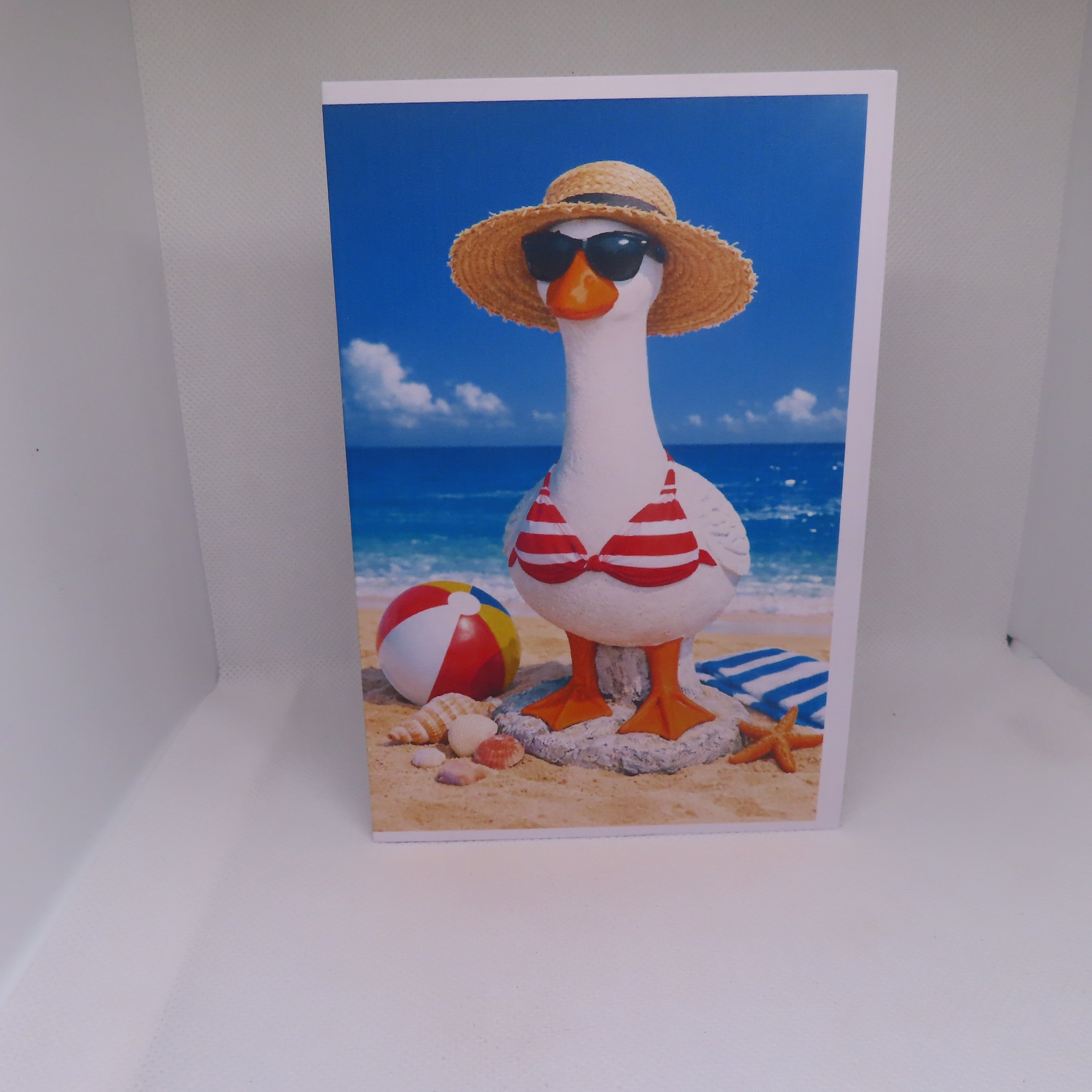Porch Goose at the Beach Greeting Card