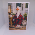 Tired Man Porch Goose Greeting Card