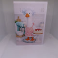 Baking Porch Goose Greeting Card