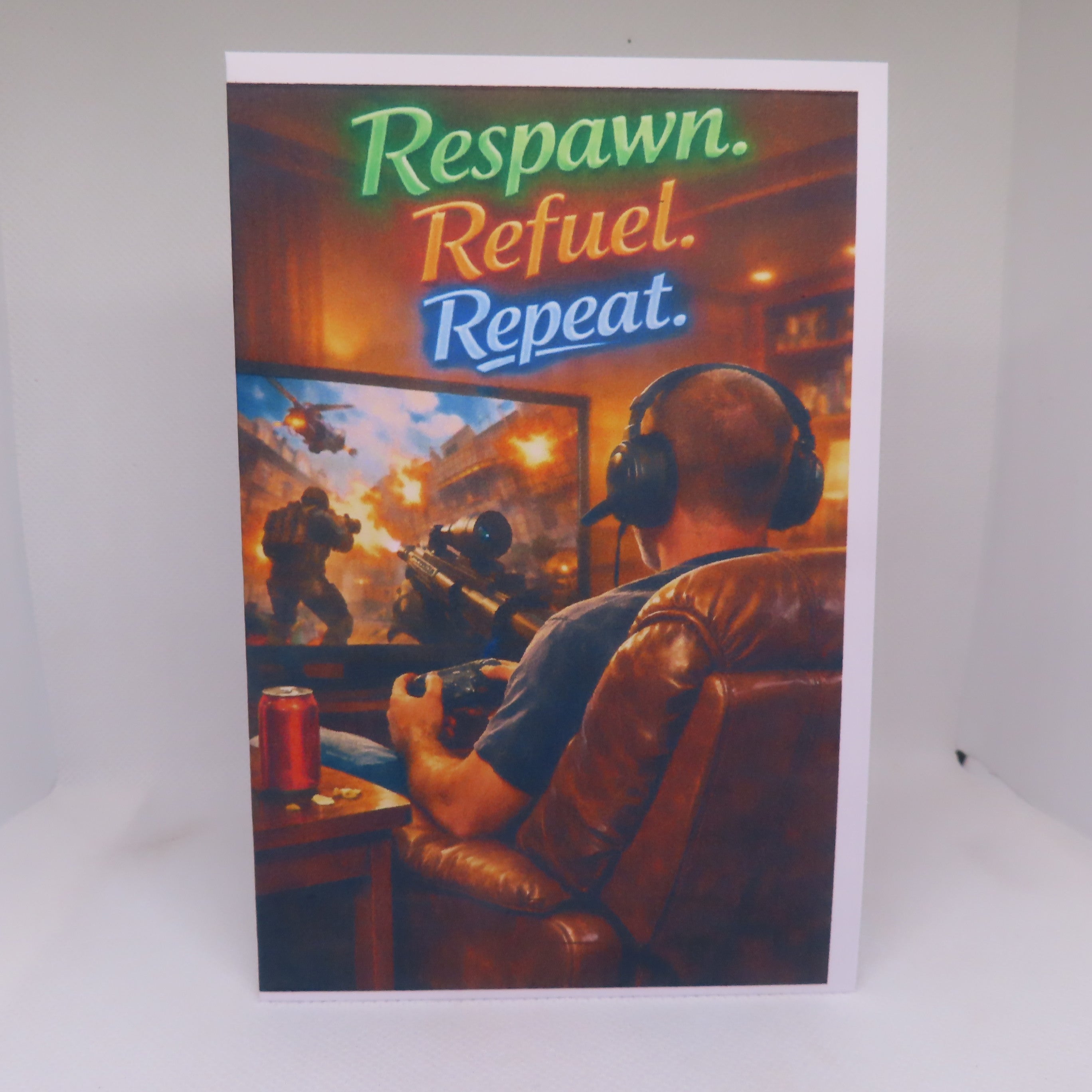 Respawn, Refuel, Repeat Greeting Card