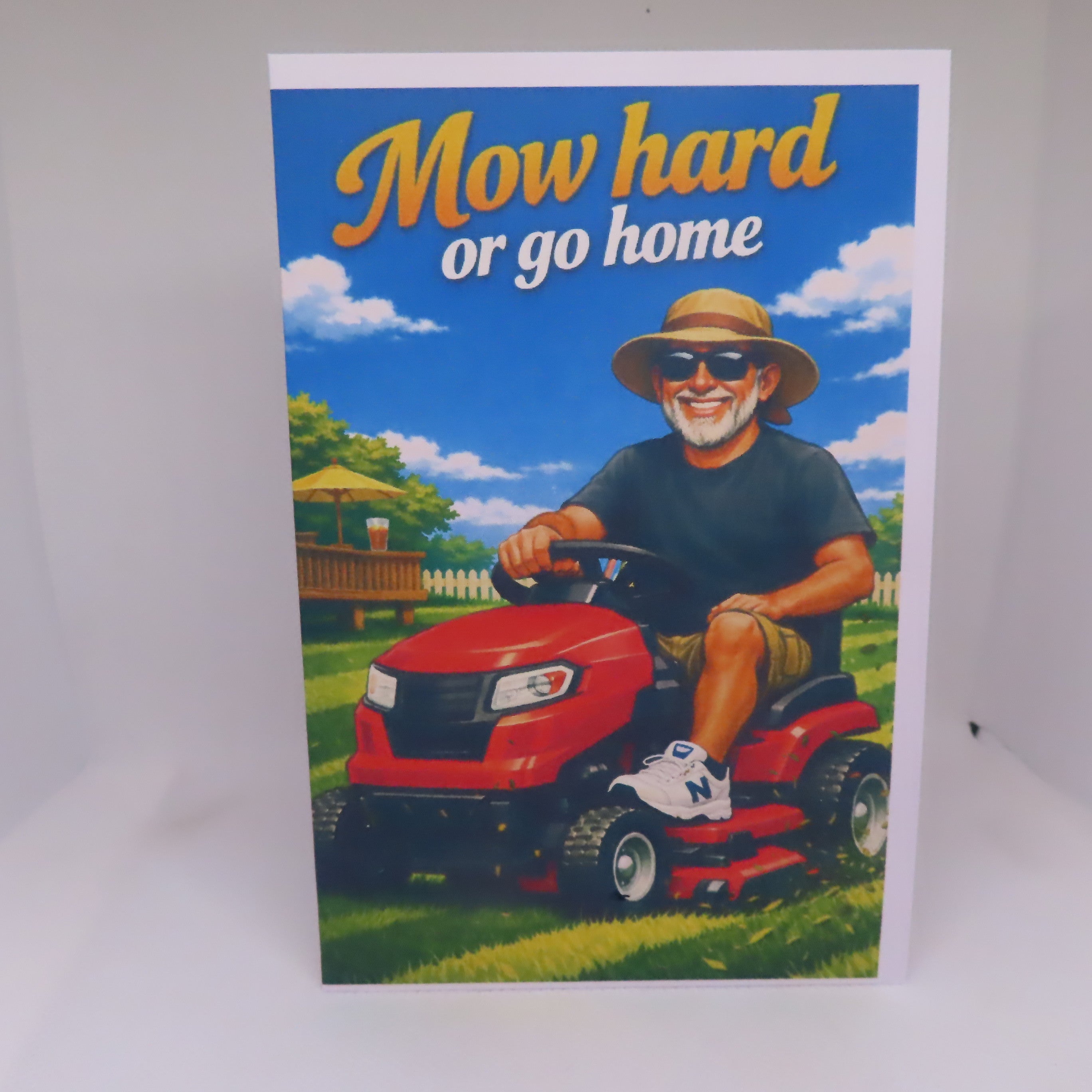 Mow Hard Or Go Home Greeting Card