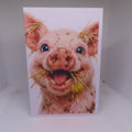 Goofy Pig Greeting Card