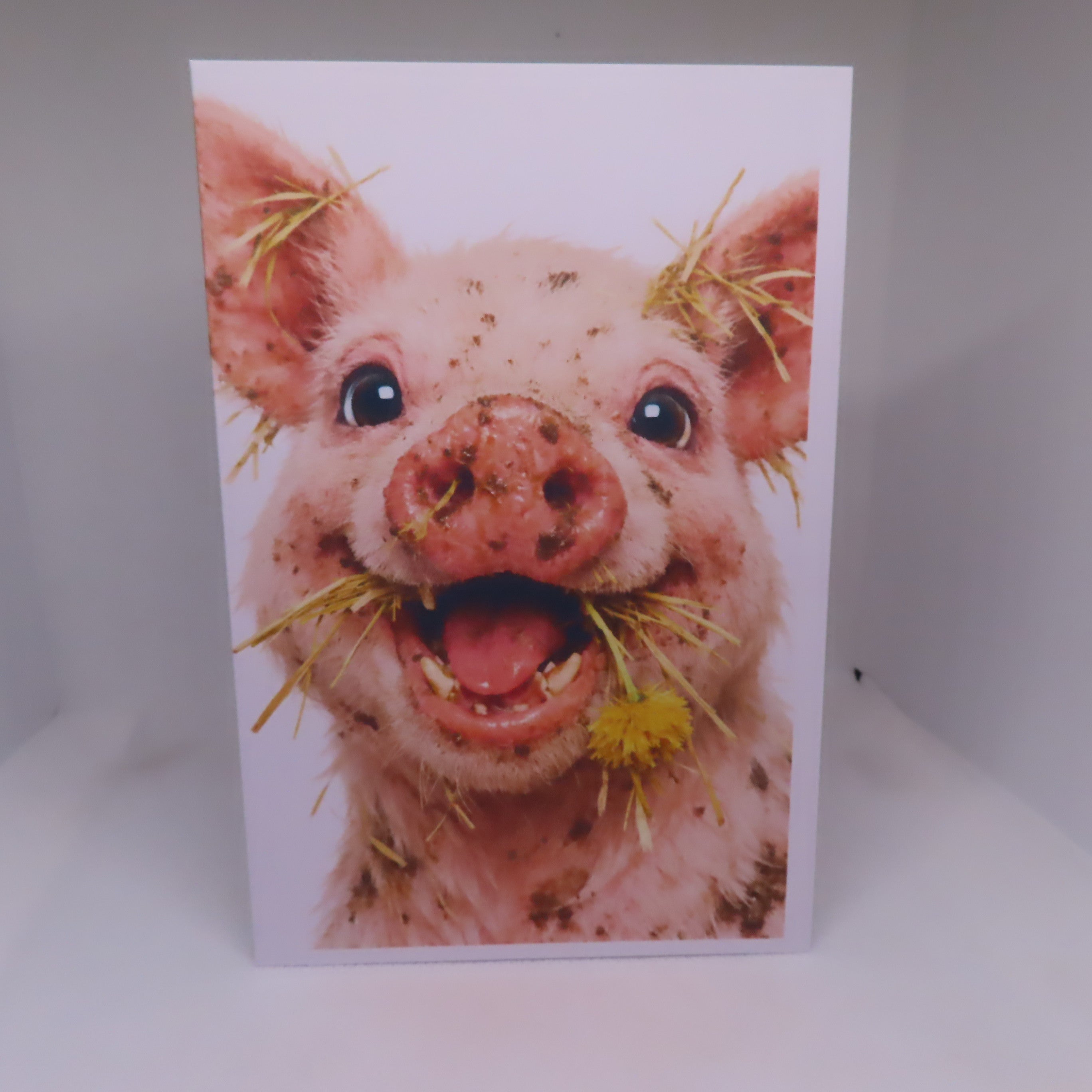 Goofy Pig Greeting Card