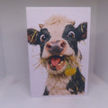 Goofy Cow Greeting Card