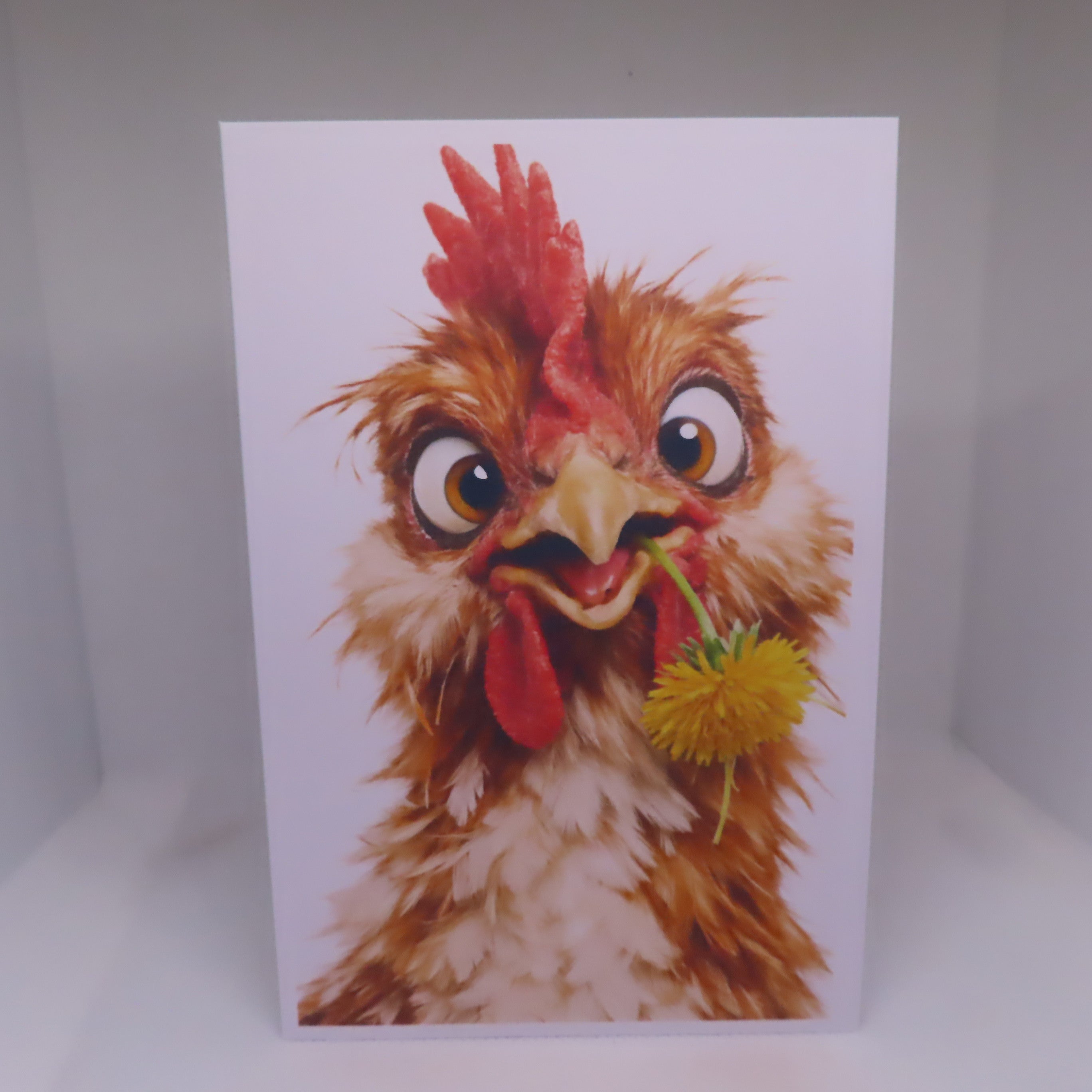 Goofy Chicken Greeting Card