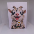 Goofy Goat Greeting Card