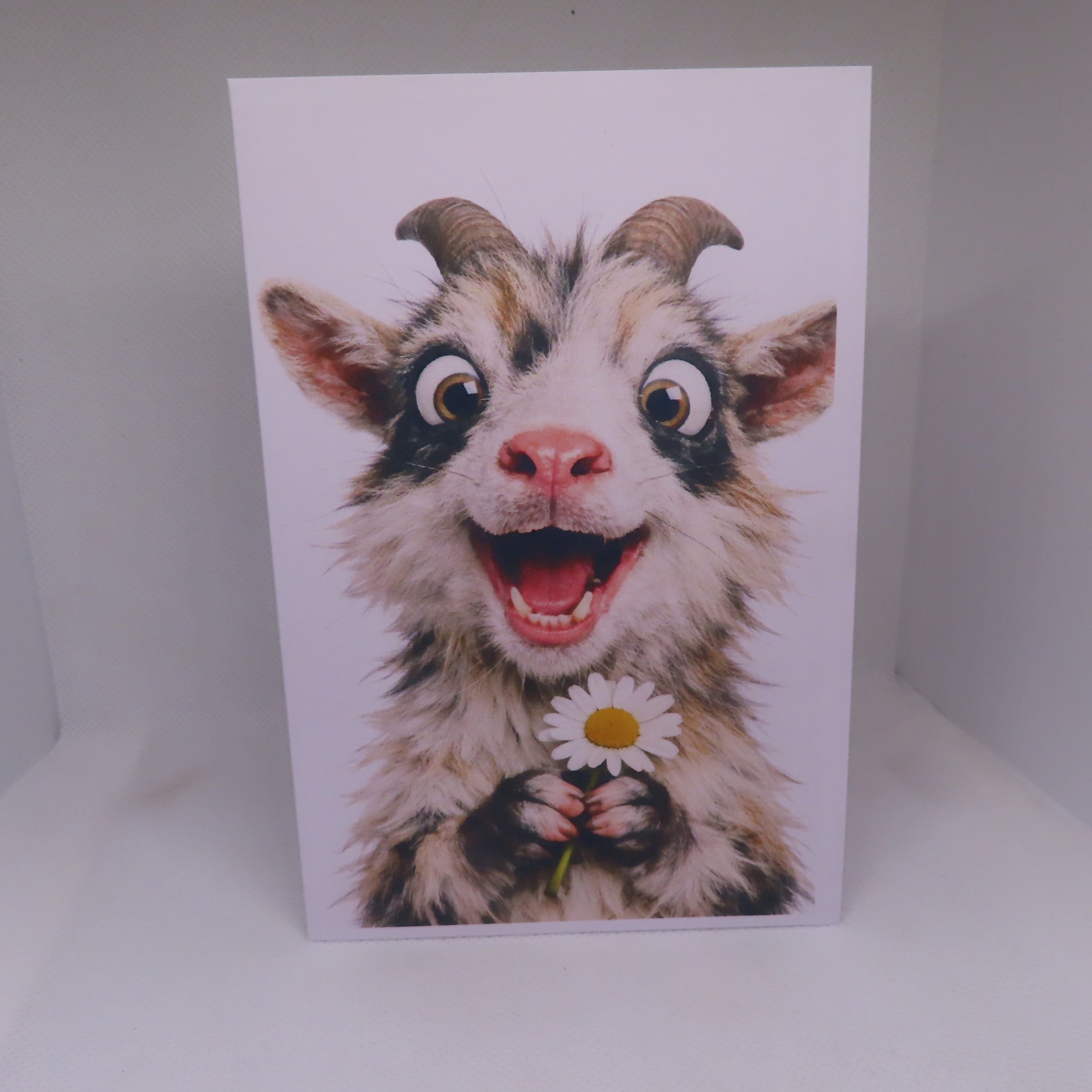 Goofy Goat Greeting Card