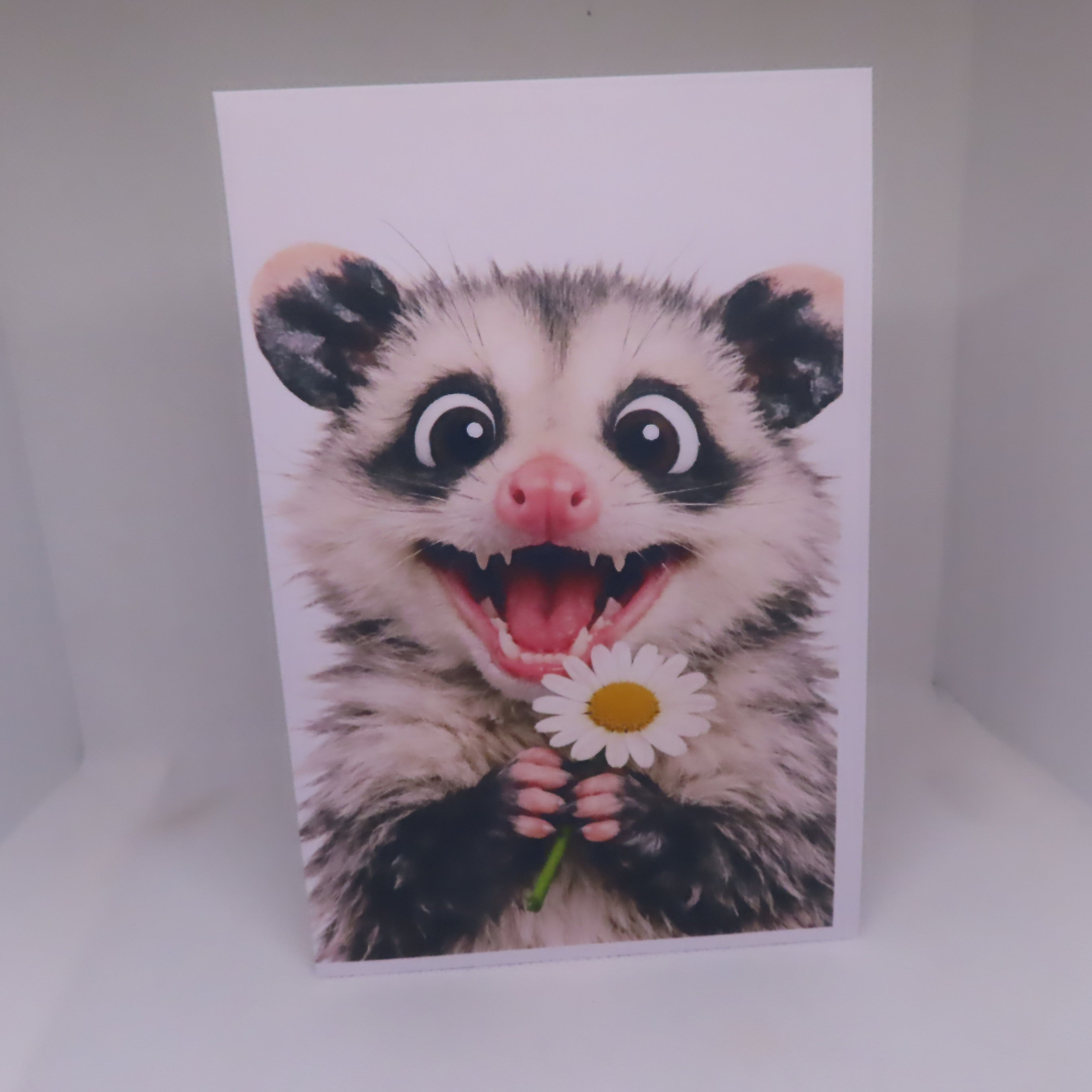 Goofy Opossum Greeting Card