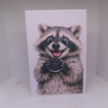 Goofy Raccoon Greeting Card