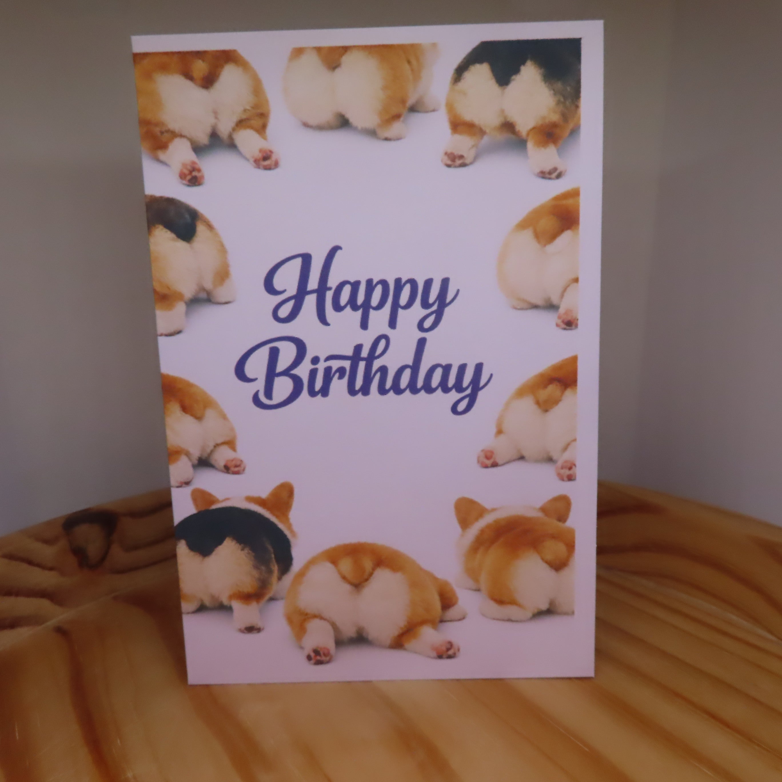 Corgi Butt Birthday Card