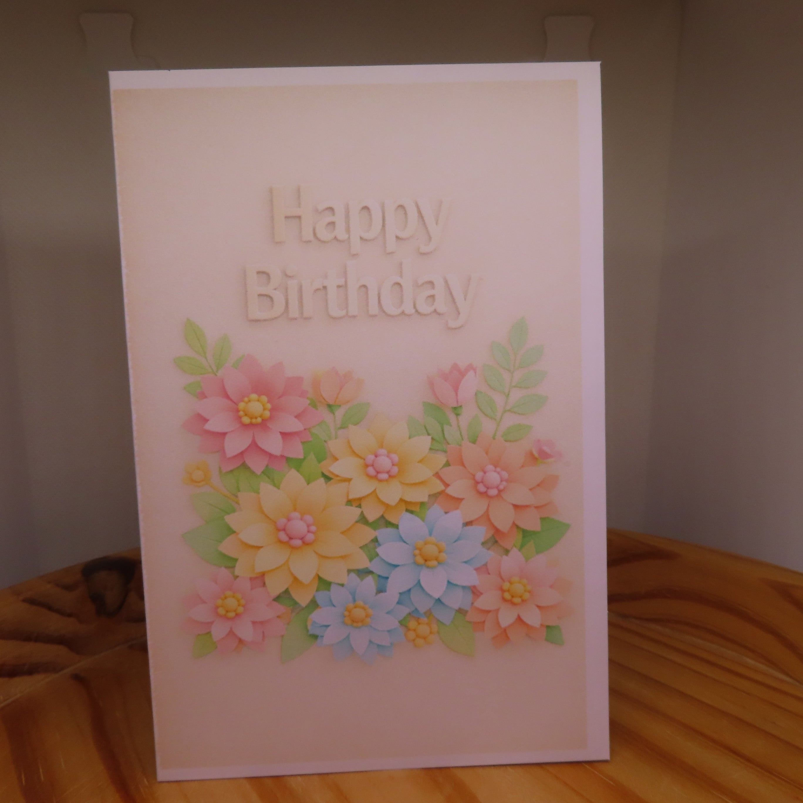 Pastel Flower Birthday Card
