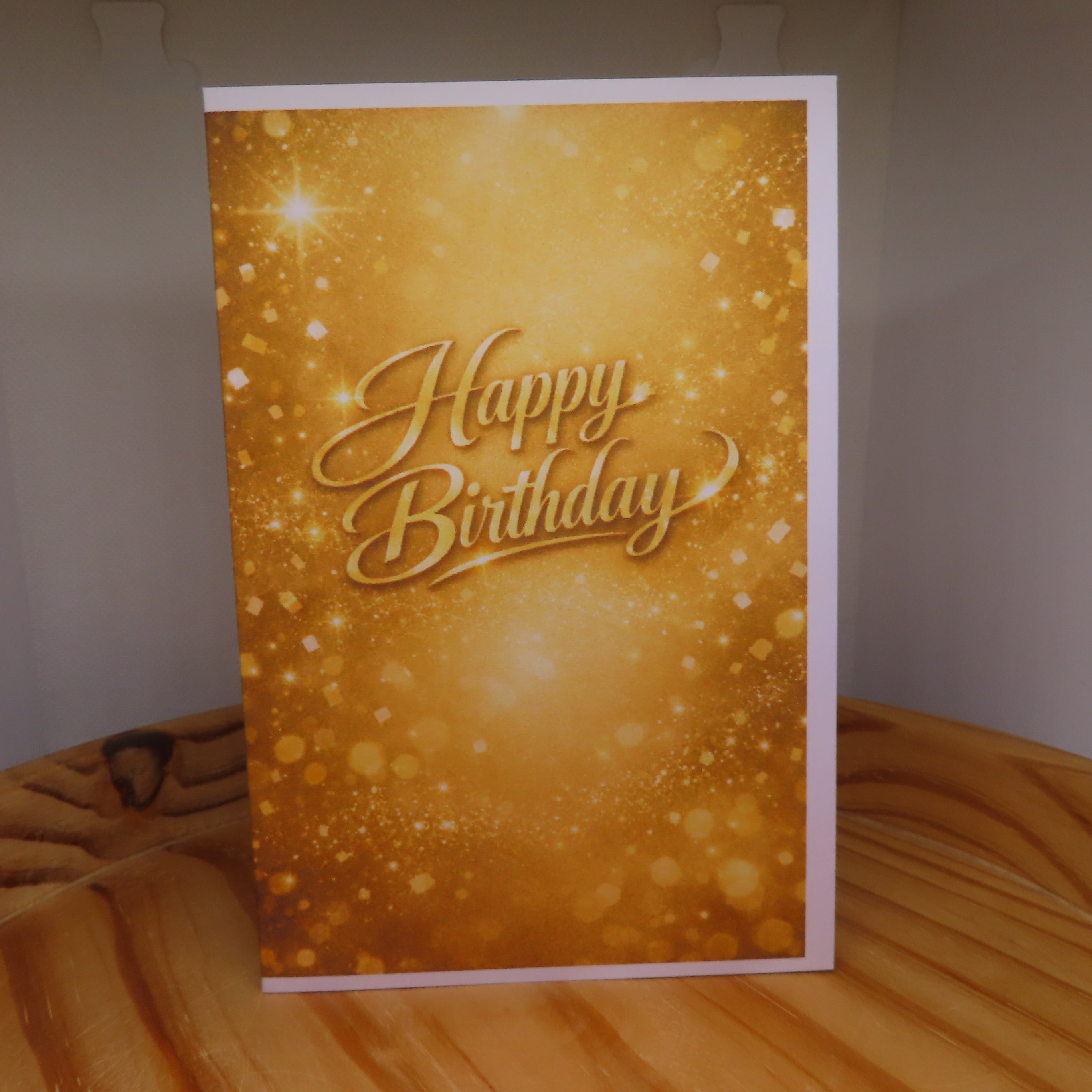 Golden Glittery Birthday Card