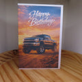 LIfted Truck Happy Birthday Card