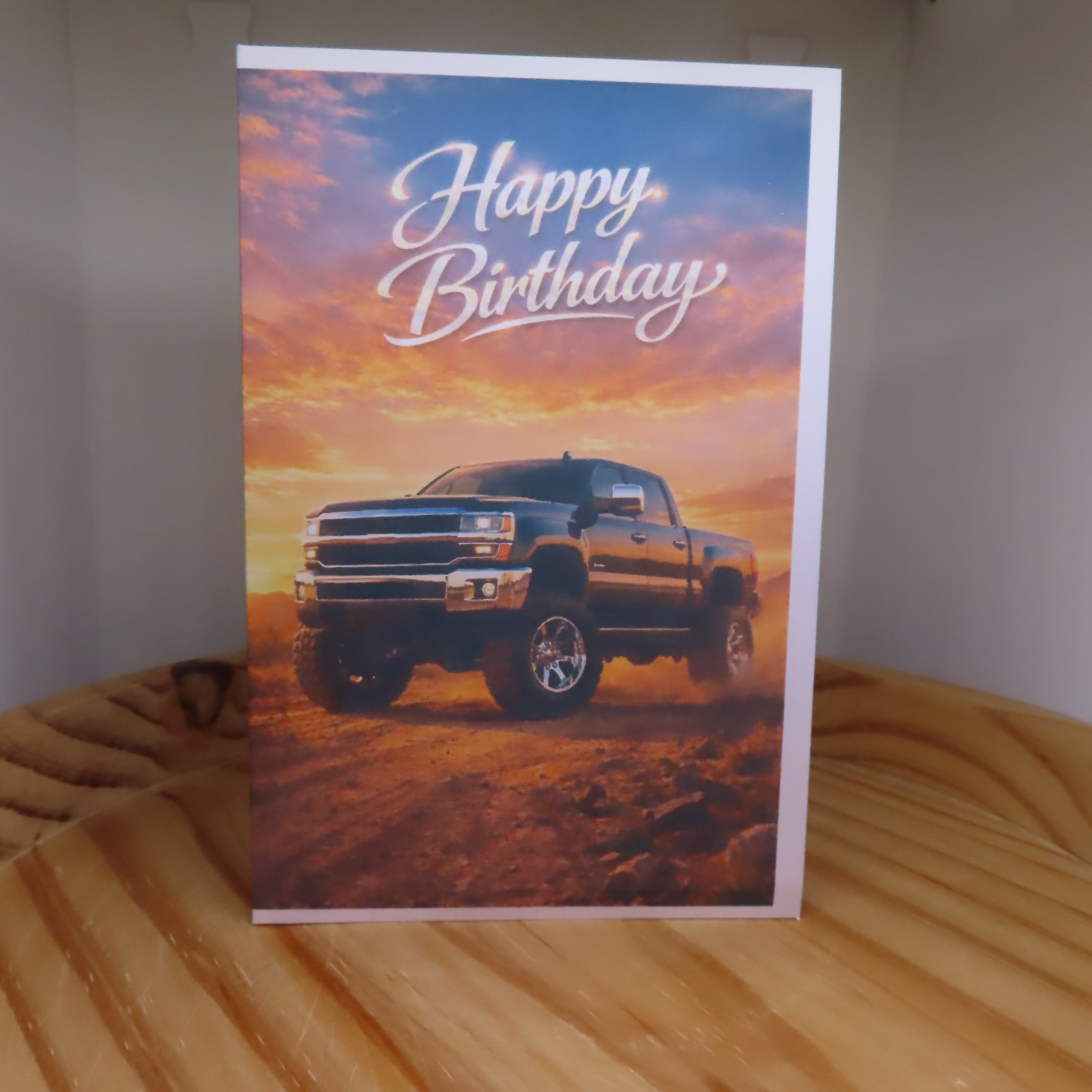 LIfted Truck Happy Birthday Card