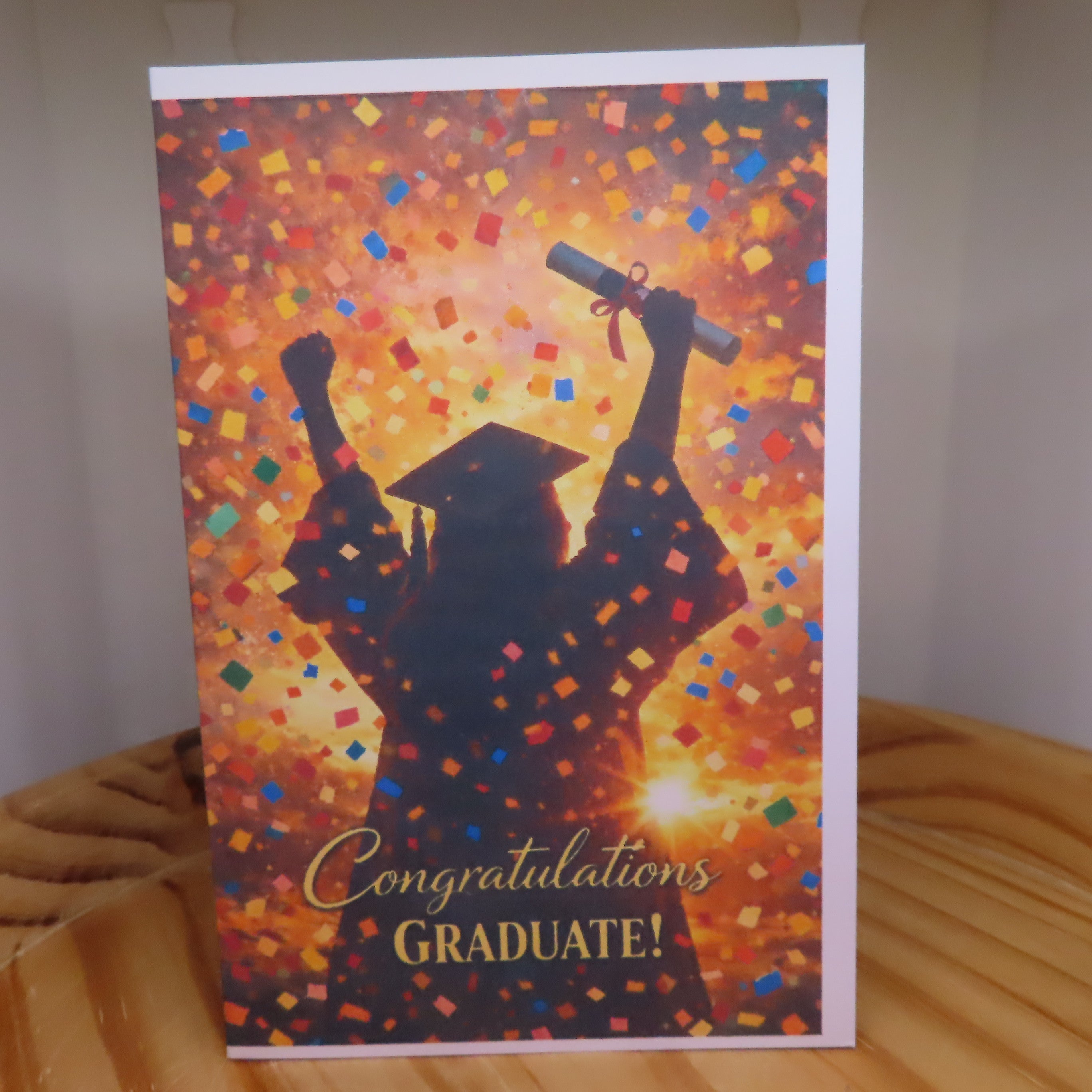 Long Hair Graduate Silhouette Graduation Card