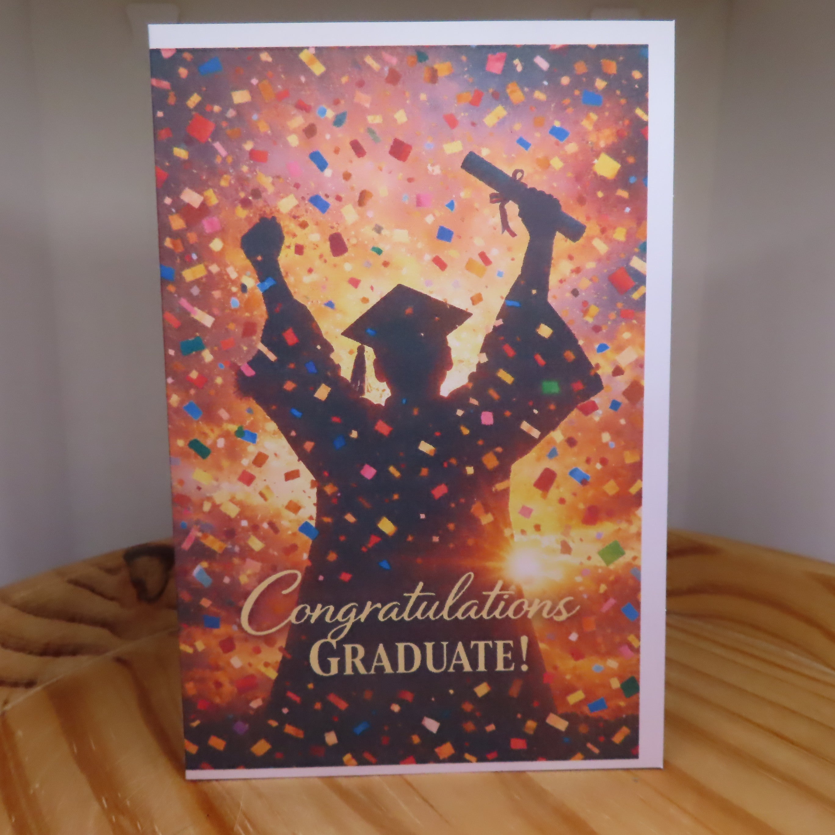 Short hair silhouette Graduation Card