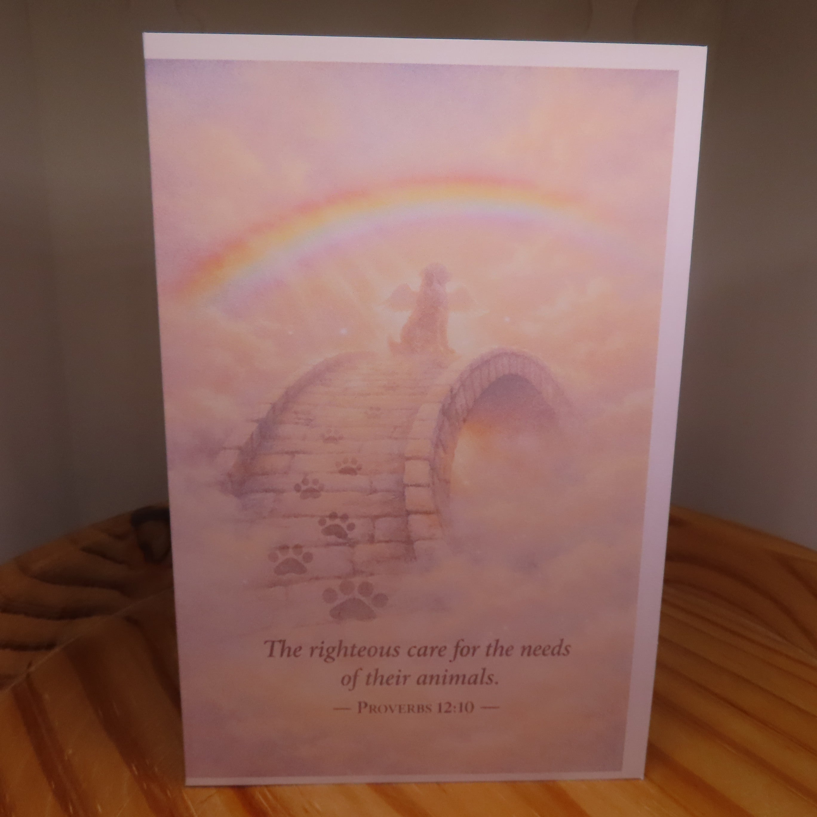 Dog Rainbow Bridge Bereavement Card