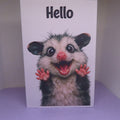 Opossum Hello Card