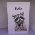 Raccoon Hello Card