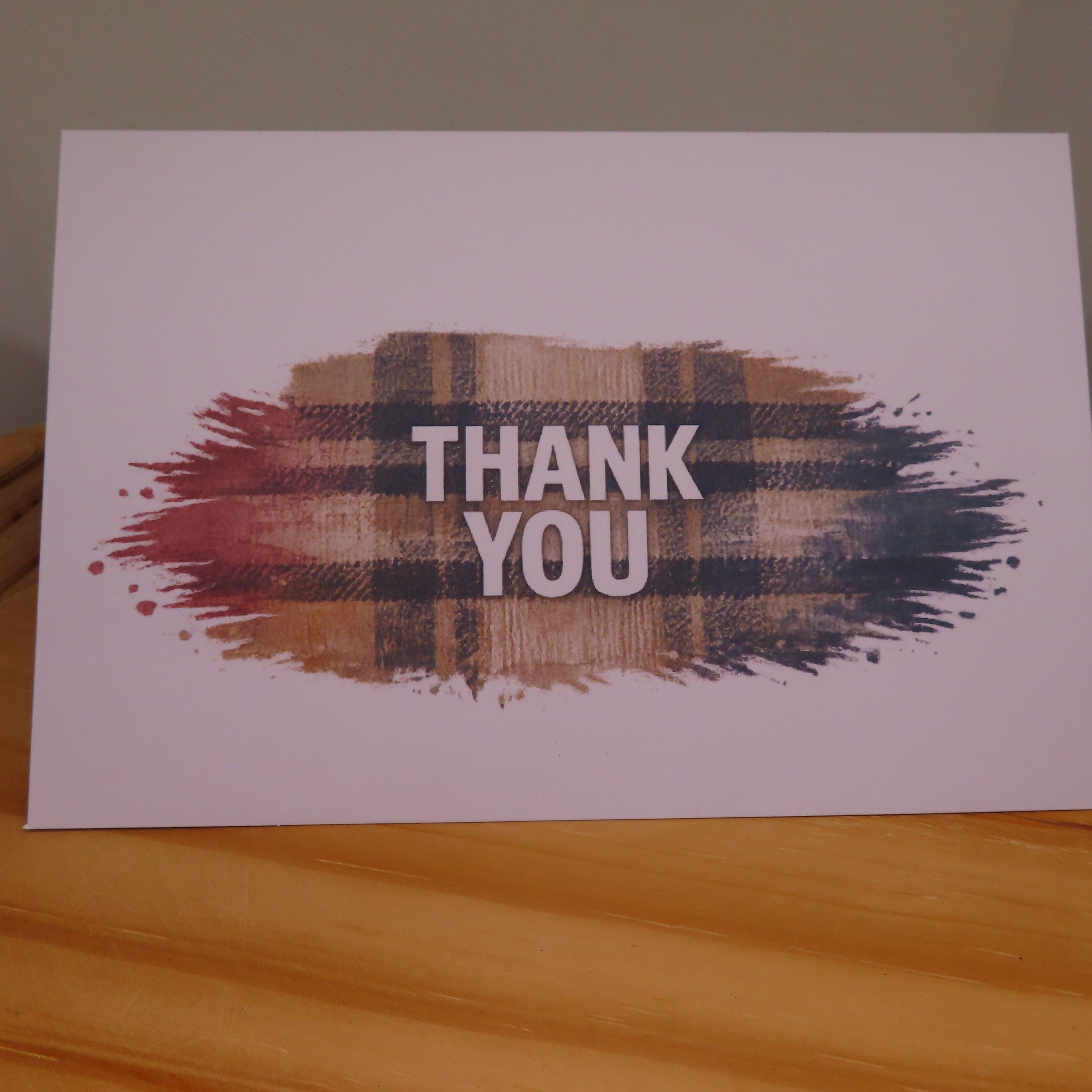 Plaid Thank You Card