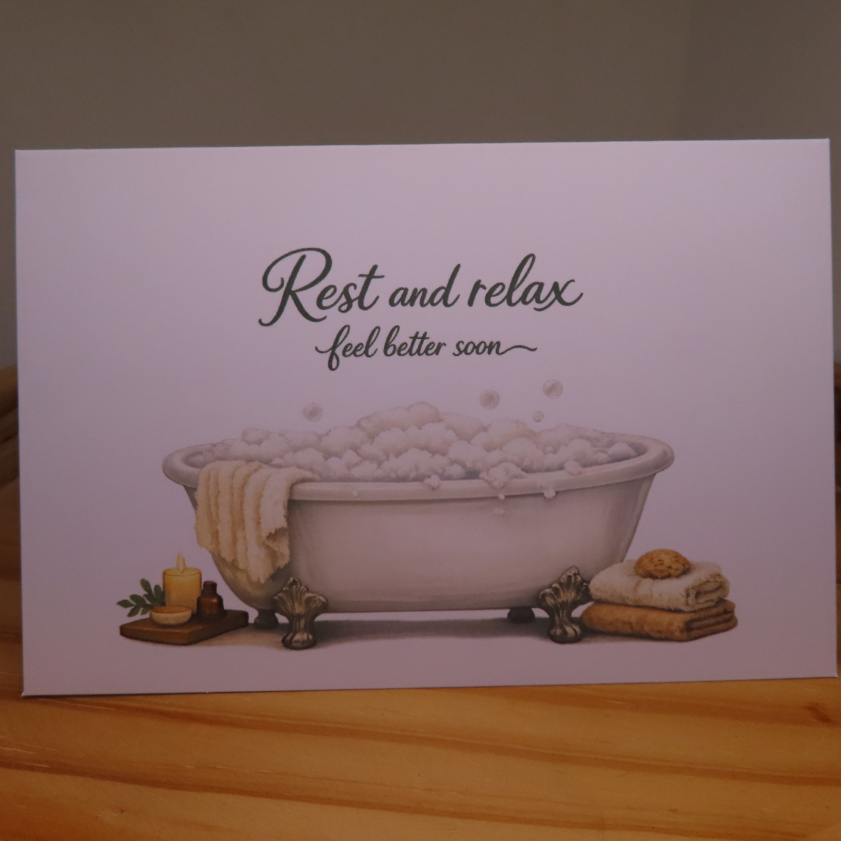 Bubble Bath Get Well Soon Card