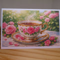 Pink Rose Teacup Thinking of You Card