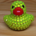 Fluorescent Yellow Resin Rhinestone Duck